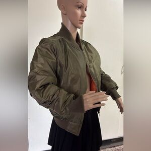 PrettyLittleThing Khaki Bomber Jacket